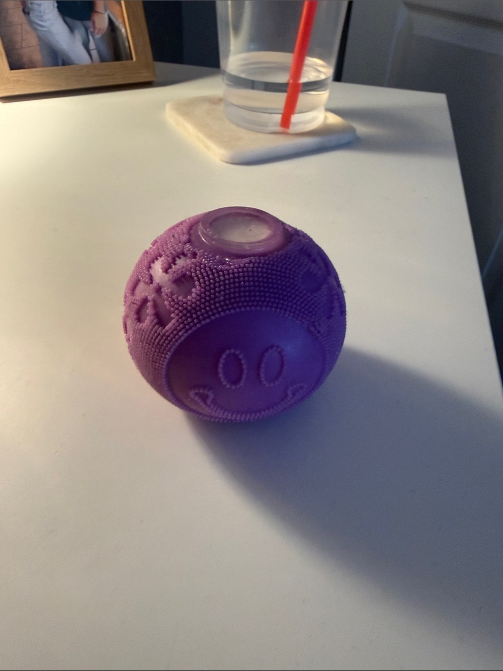 Purple Smiley Textured Ball